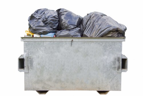 Commercial waste removal service in Canary Wharf office building