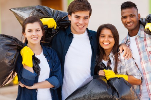 Professional team conducting loft clearance