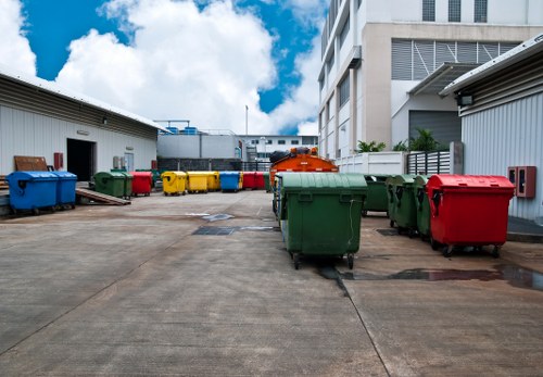 Professional team handling commercial waste in Canary Wharf