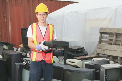 Sorted items ready for donation and recycling